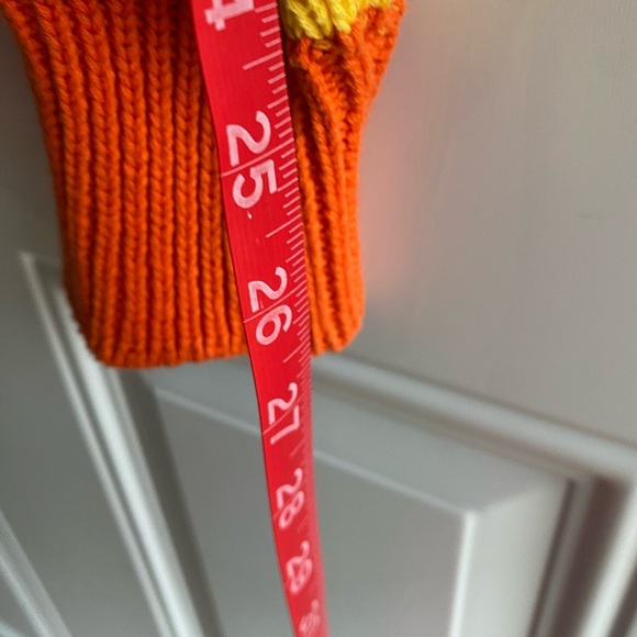 Mondi Vintage Size 38 Sweater Yellow Orange Striped Lemon Design Made In Germany - Picture 8 of 8